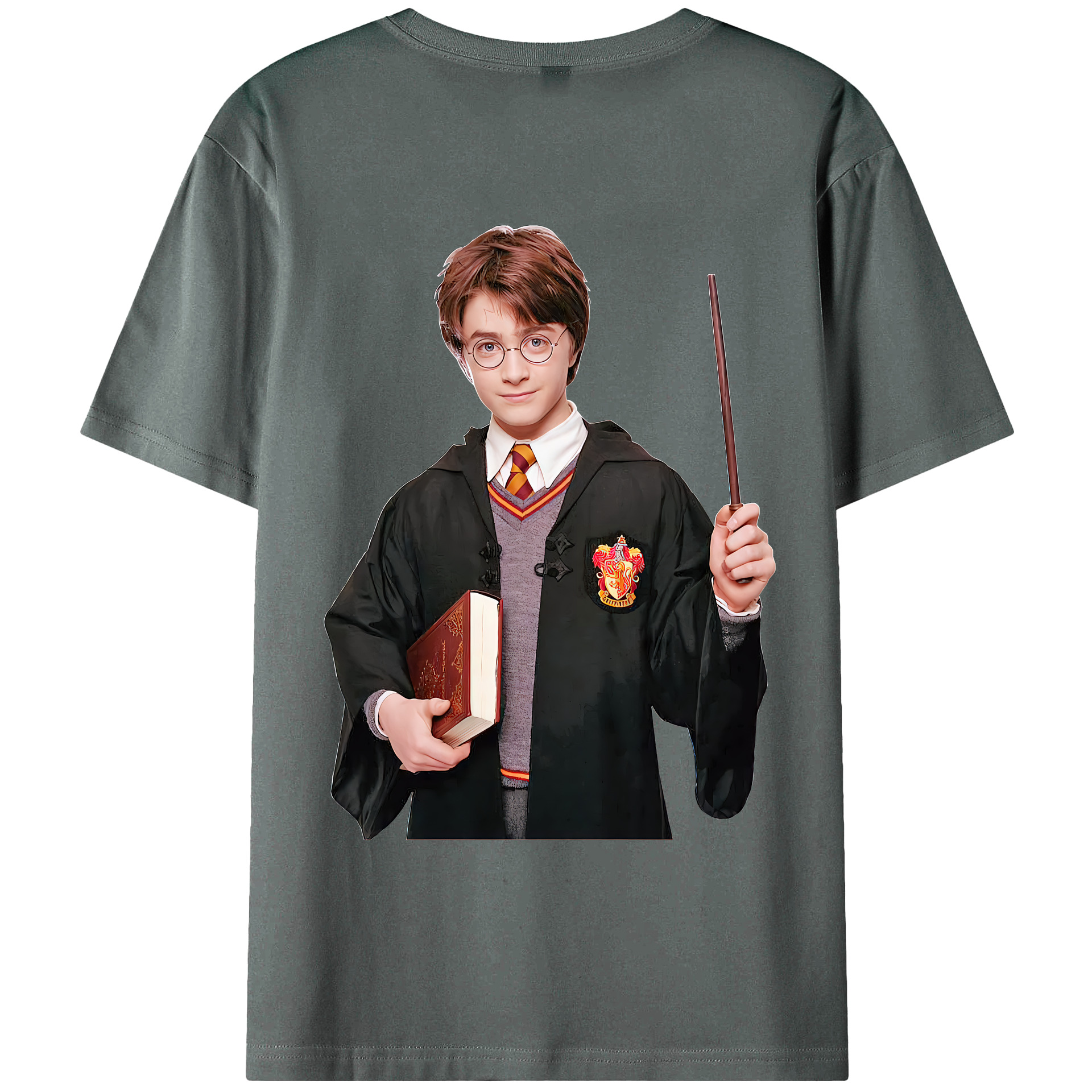 （画像用） Harry Potter ハリー・ポッターシリーズ 綿100％ メンズ半袖Tシャツ（バックプリント） 通気性